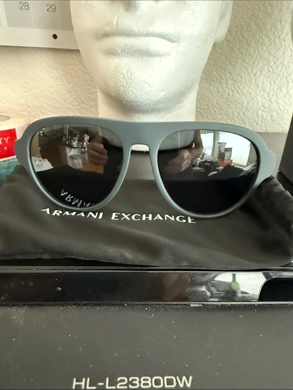 Armani exchange a/x 4126 su 58mm blk mirrored sunglasses